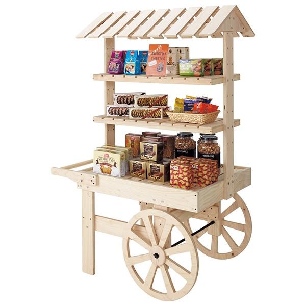 屋台販売台 マルシェ 受付 ディスプレイ 日本製 民芸和家具 イベント用