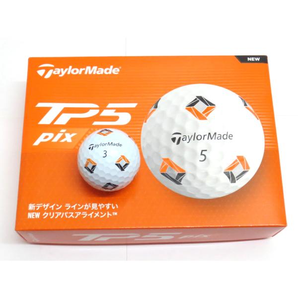 TP5 新品☆テーラーメイド☆TP5 pix ボール☆5層構造☆2024☆リッキー