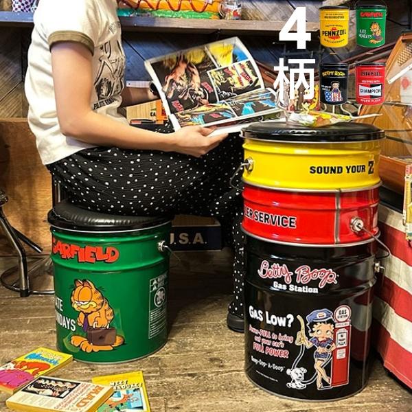 BETTY BOOP（ベティ ブープ） オイル缶 スツール 椅子 低い アメリカン