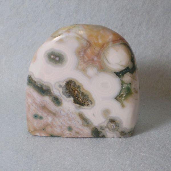 天然石 オーシャンジャスパー 原石 片面磨き 心地よい海の癒し「聖なる