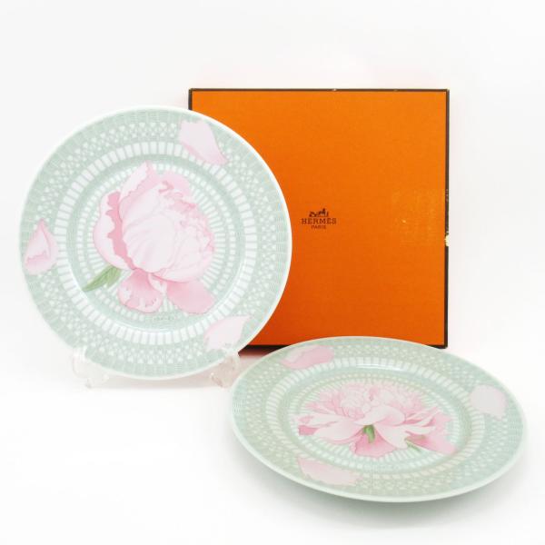 HERMES（エルメス） ピヴォワンヌ 22cm プレート 計2点 洋食器 陶磁器