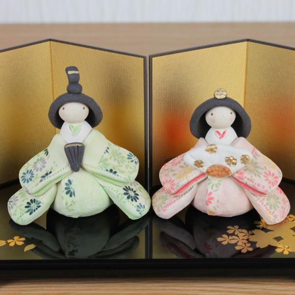 雛人形 陶器 (優花座雛雛飾り 作舎窯HK888-863)桃の節句 初節句