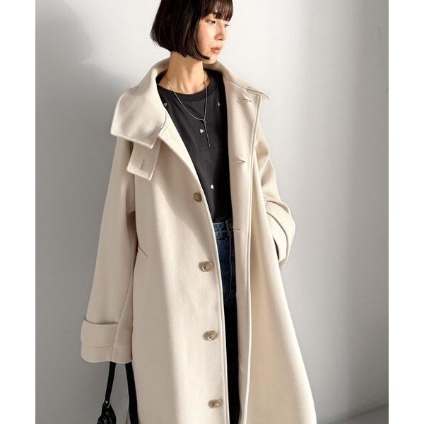 2025AW新作】360度上品魅せ。衿2way比翼スタンドウール調ステンカラー