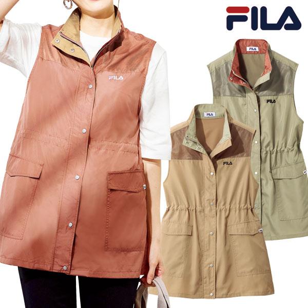 FILA（フィラ） 爽やかメッシュ使い配色ベスト 大きめポケット
