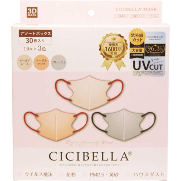 CICIBELLA CICIBELLA 3Dバイカラーマスク アソートボックスC 30枚入