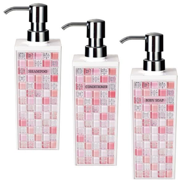 シャンプー ボトル ディスペンサー セット 角型 リンス