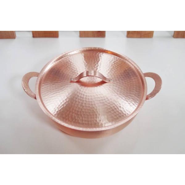 新光金属 卓上鍋 26cm 純銅製 手打ち 燕市 プロ 銅鍋 職人技 両手鍋