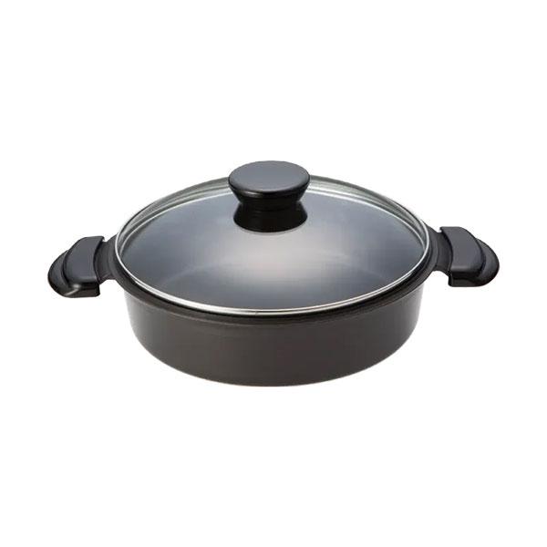 MFG 遠赤外線 すき焼き鍋 26cm 3.4L 強化硝子蓋付 スーパーラジエント