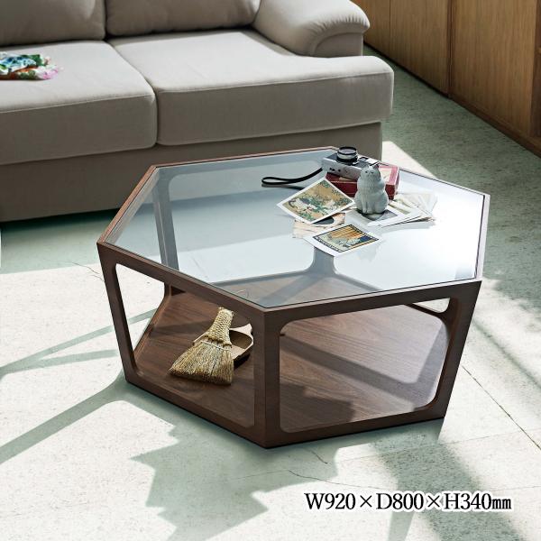 リビングテーブル センターテーブル ローテーブル 机 つくえ 六角形