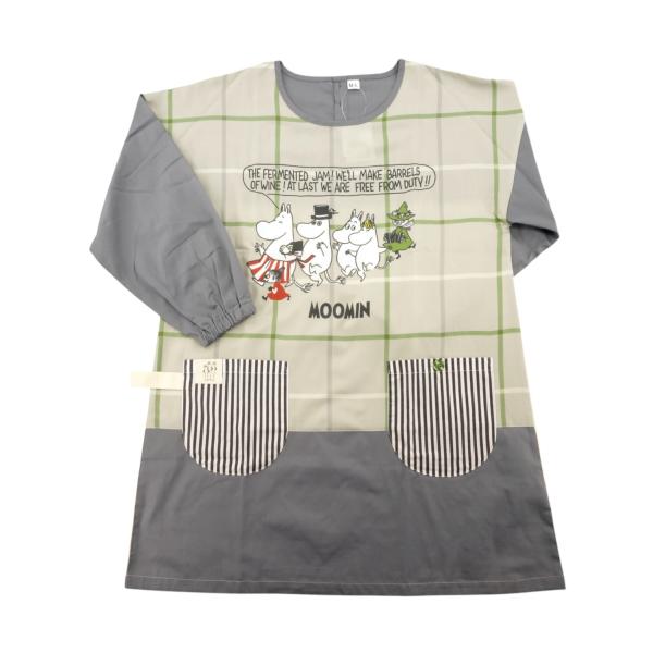 ムーミン スモック かぶり 割烹着 エプロン M-L 保育士 キャラクター