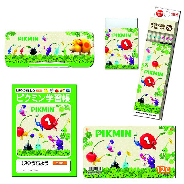 三菱鉛筆 ピクミン4[Pikmin4] 鉛筆2B＋色鉛筆12色5点文具セット