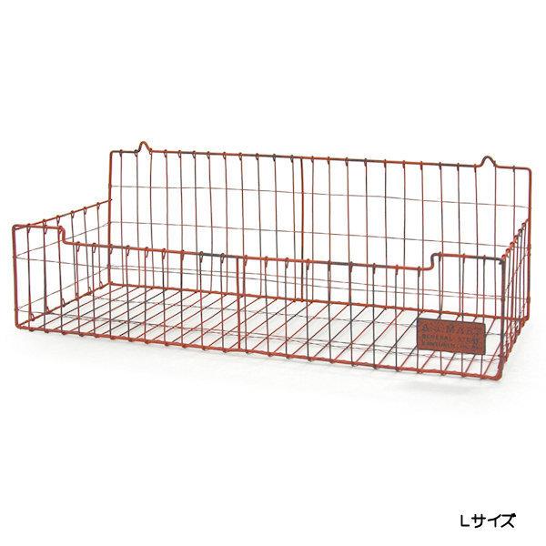 アンティーク調 レッドワイヤーラック / L : ケーエイチカンパニー