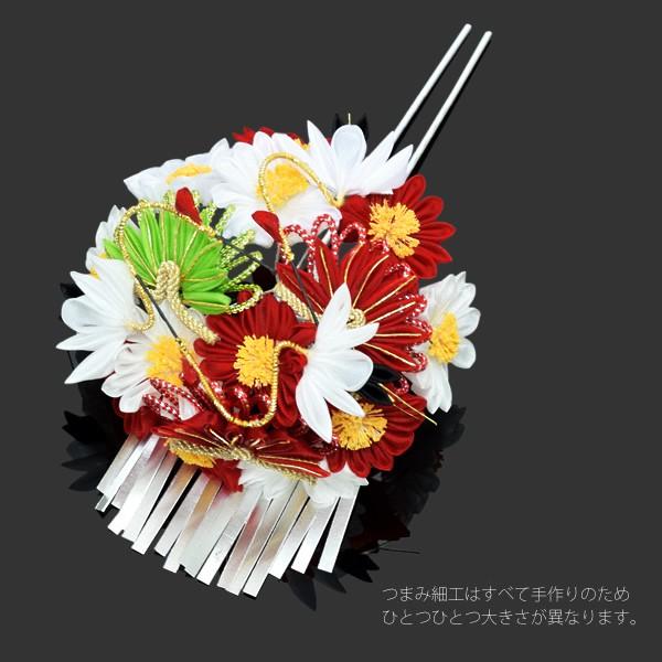 KIMONOMACHI （Prices down2）成人式 髪飾り 振袖 つまみ細工 鶴と