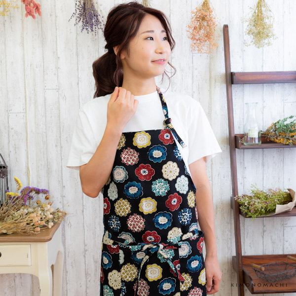 KIMONOMACHI エプロン 「編み物風」実用的 日本製 オシャレ かわいい