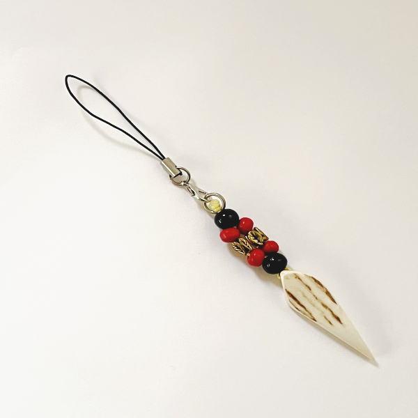 鹿角 ストラップ 大 KASHI 鹿の角 蝦夷鹿 携帯ストラップ えぞしか