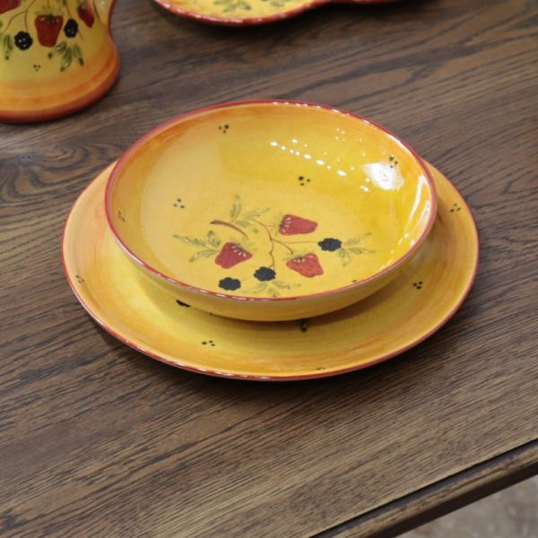 ポルトガル パスタ皿 ラウンドプレート 深皿 フルーツ柄 ベリー PFA