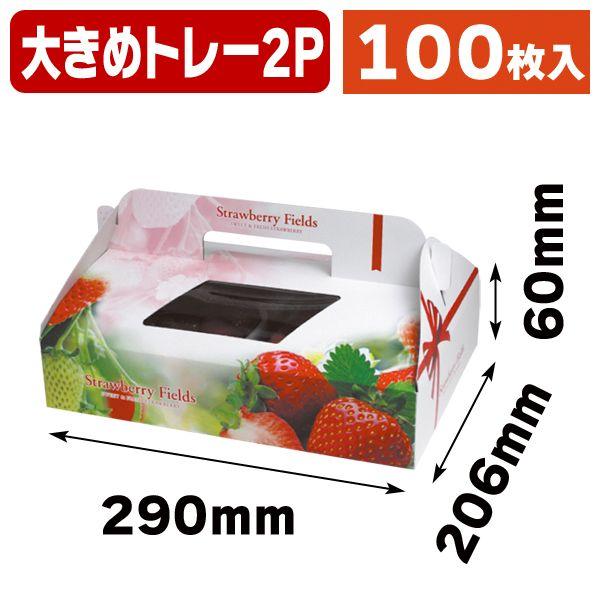 いちごの箱）ストロベリーフィールズ 2P（片面窓付）/100枚入（L-2271