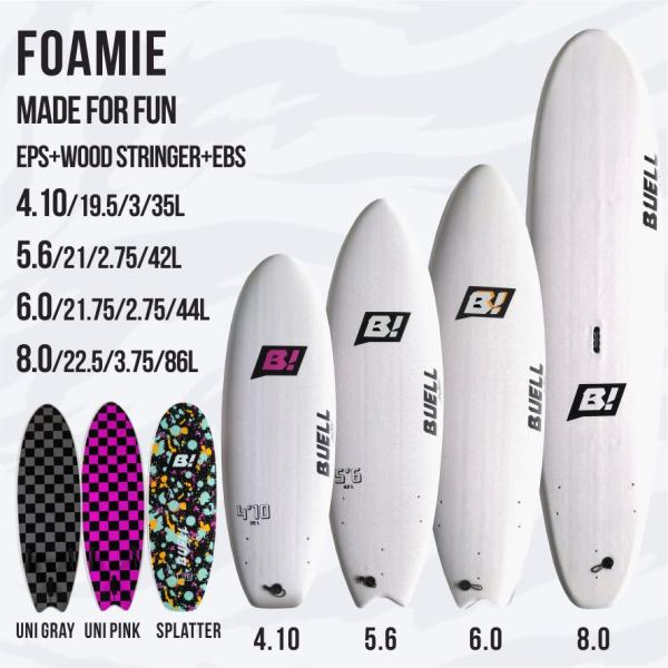 BUELLサーフボード FOAMIE Splatter 6.0 ソフトボード : SURF CLUB