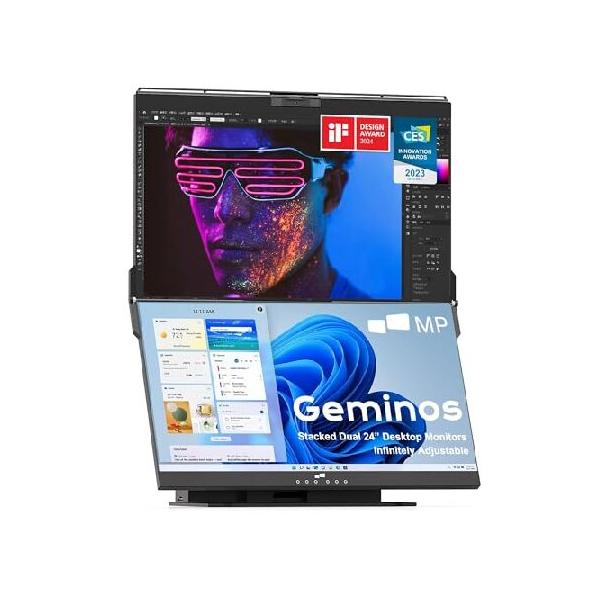 Geminos デュアル モバイルモニター 24インチ FHD1080P 60Hz IPS LED