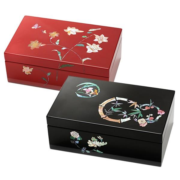 山田平安堂 長小箱 百合／花丸四君子 : 漆器 山田平安堂 - 通販