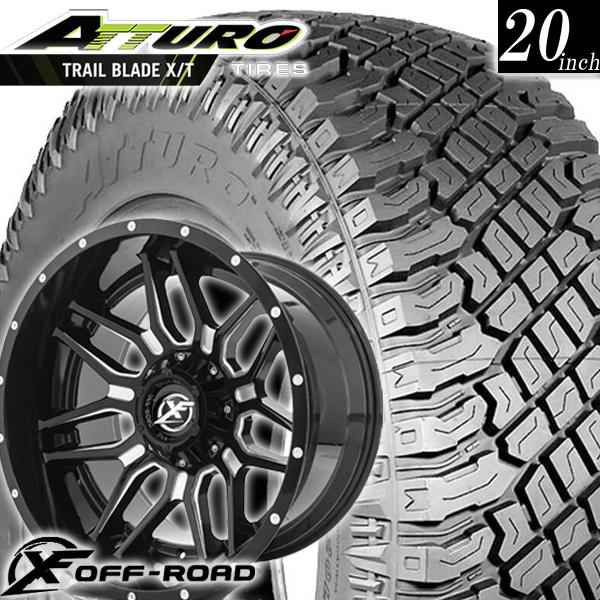 新品 深リム 20インチ タイヤ ホイールセット XF OFFROAD XF222 20x10j