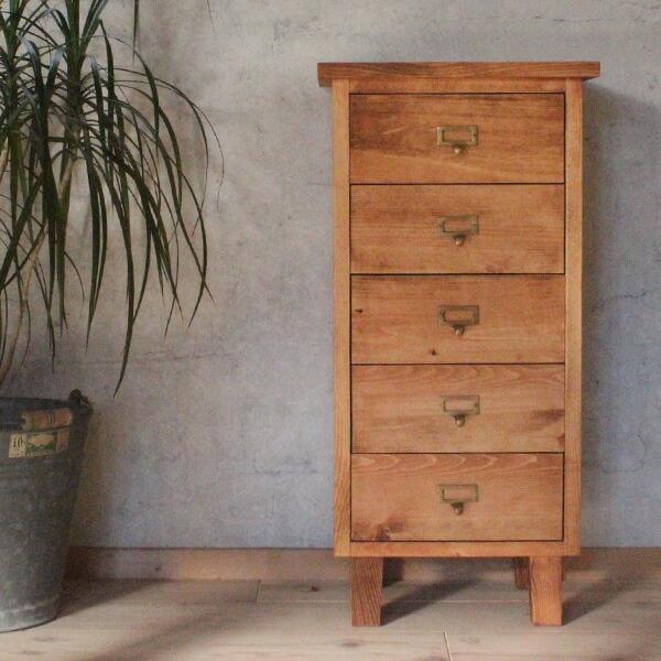 ミニ 5段 チェスト｜タンス 収納 洋服タンス スリム コンパクト 完成