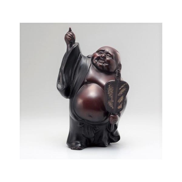 布袋さまの置物 月見布袋 10号 高岡銅器の置物／送料無料 : 檜屋美術館