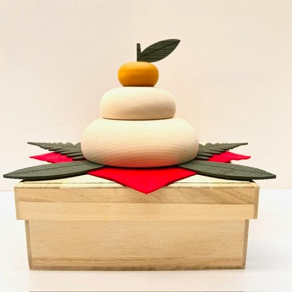 きのいい鏡餅(大) 鏡もち 正月 飾り 置物 木製鏡餅 日本製 : HITA SHOP