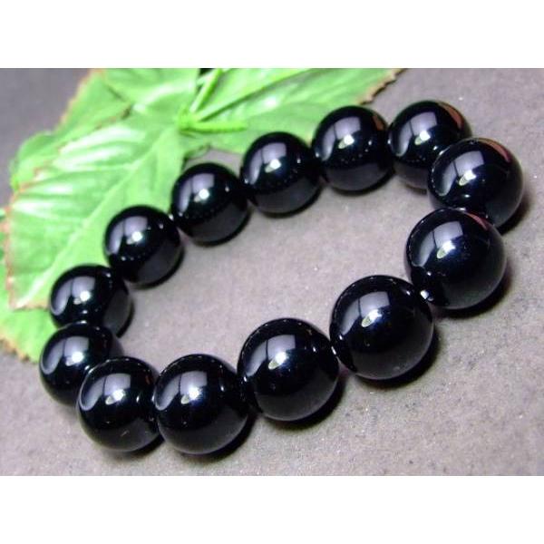 天然石 パワーストーン 34201G 18mm 5A オニキス ブラックオニキス