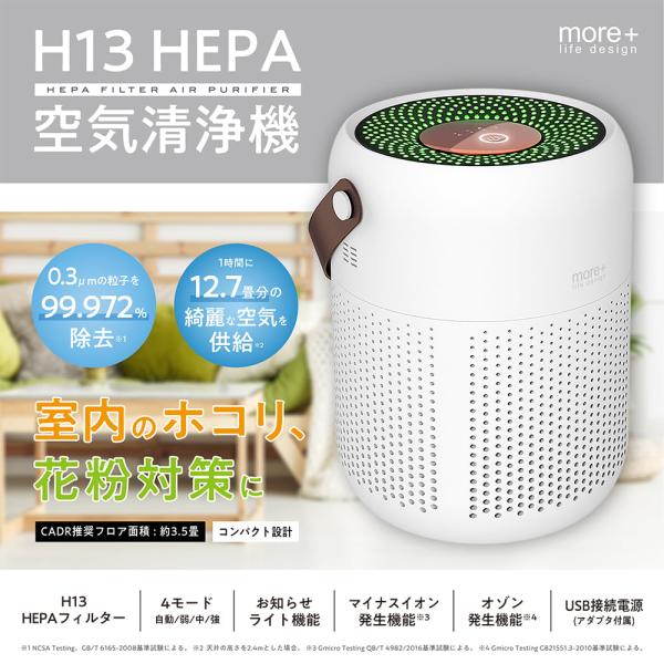 空気清浄機 高性能H13 HEPAフィルター マイナスイオン 12.7畳 省エネ