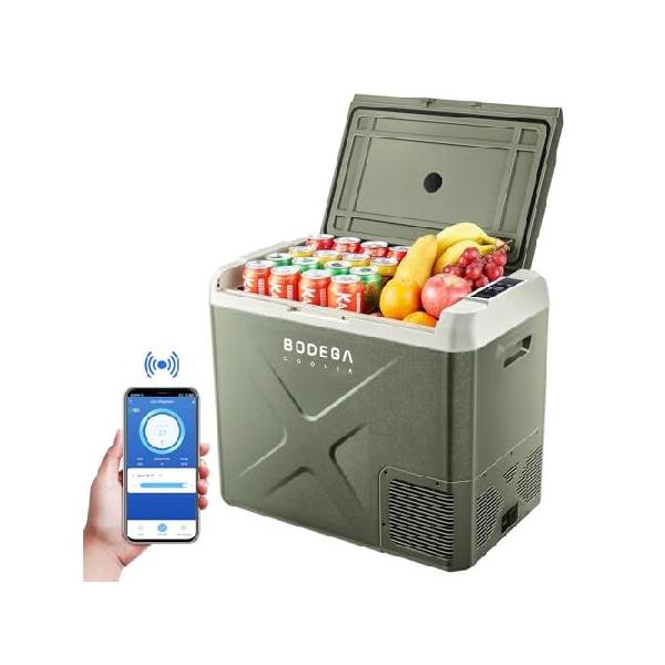 BODEGA車載冷蔵庫50L ポータブル冷蔵庫 -20℃〜20℃ 3WAY電源対応 AC100V