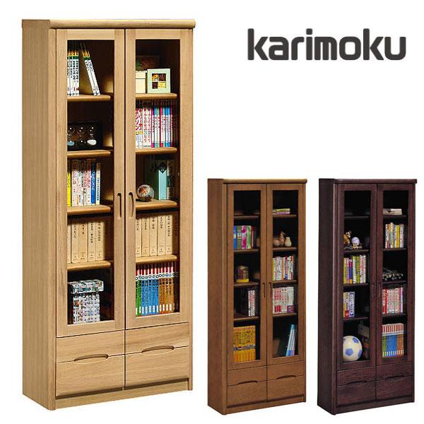 カリモク家具（KARIMOKU FURNITURE） カリモク 書棚 ガラス扉付き 本棚