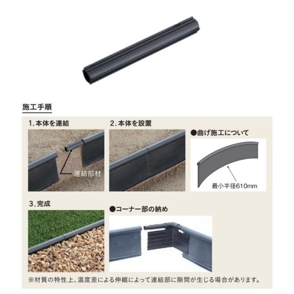 ユニソン 芝生エッジ材 エッジマスター連結部材 1袋(3本) : イーヅカ