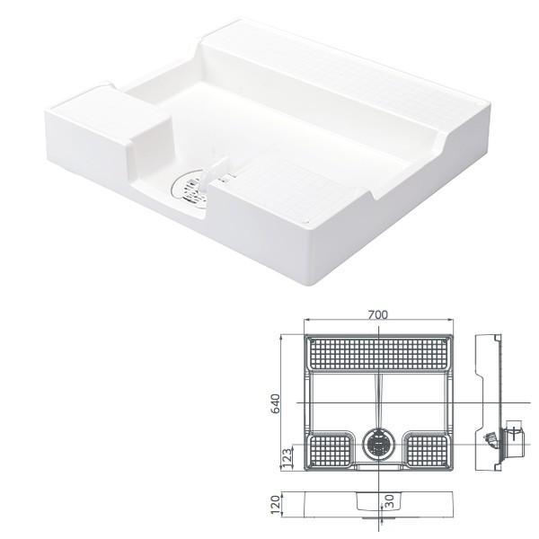 テクノテック かさ上げ防水パン イージーパン TPD700-CW2 W700×D640