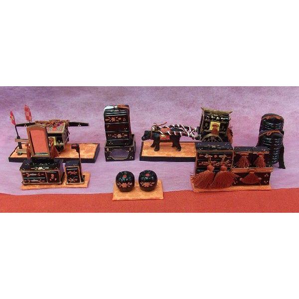 豆お道具七品セット 12号 雛人形道具 豆道具 ひな人形用のお道具セット