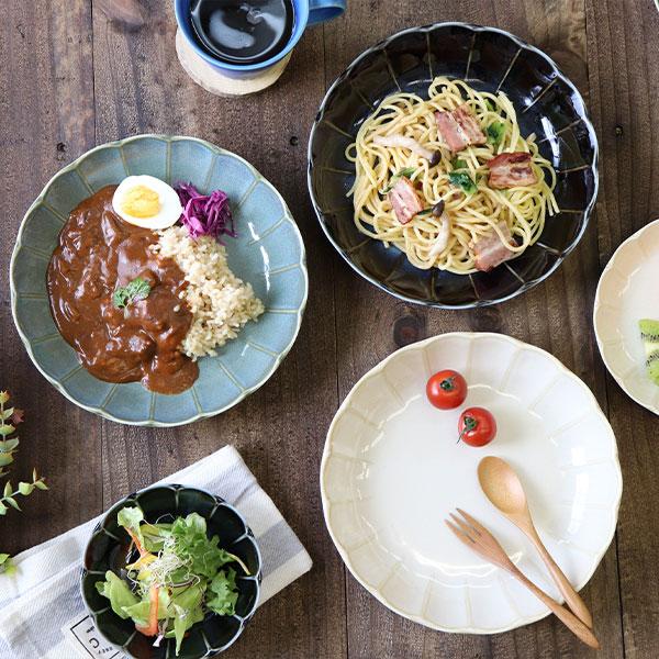 大皿 おしゃれ 北欧 パスタ皿 RINKA パスタ＆カレー皿 美濃焼 径22cm