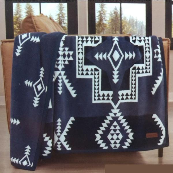 PENDLETON（ペンドルトン） 大判ひざ掛け ネイビー リバーシブル 127