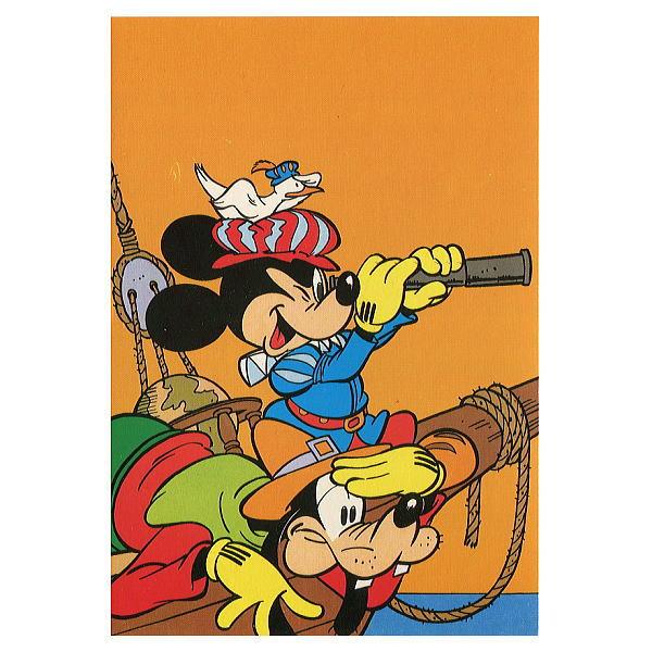 Disney（ディズニー） ミッキー＆グーフィー ポストカード（中世船乗り