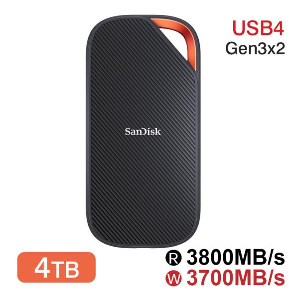 SanDisk（サンディスク） ポータブルSSD 4TB USB4 Gen 3x2 R:3800MB/s