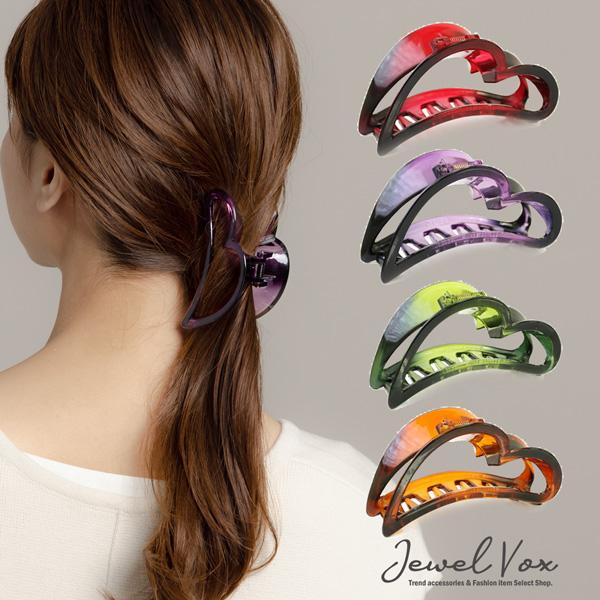 Jewel VOX ヘアクリップ ヘアアクセ シンプルLOVE ハートバンス