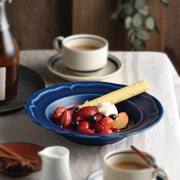 4色から選べます スープ皿 24cm 400cc クリスタ UFO型 リム カネスズ