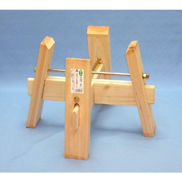 国産ひのき製 木台 石臼 2升用 3升用 兼用 ナガノ産業みかげ石もち臼