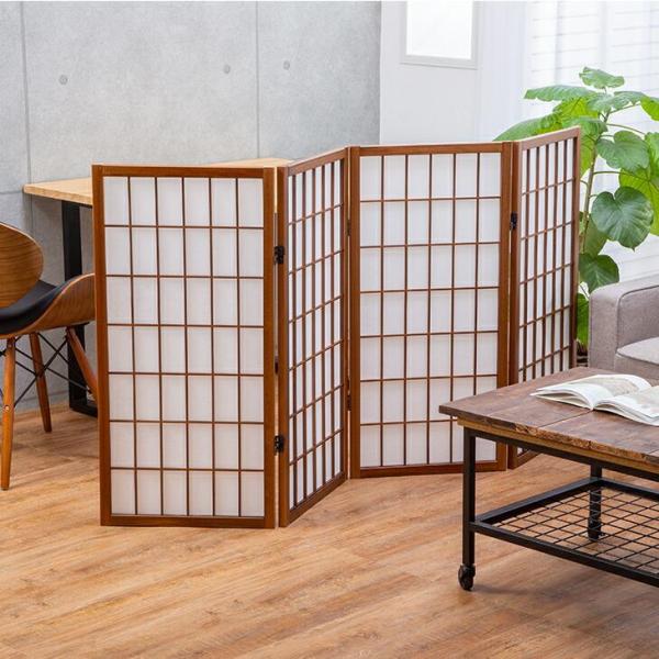 NEW 障子スクリーン 4連 パーテーション 間仕切り 部屋 仕切り 衝立