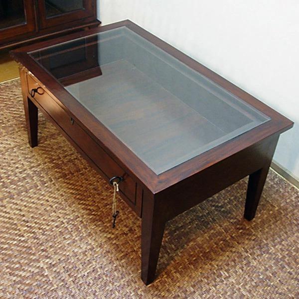 コレクションテーブル アンティーク調 無垢材 おしゃれ 木製