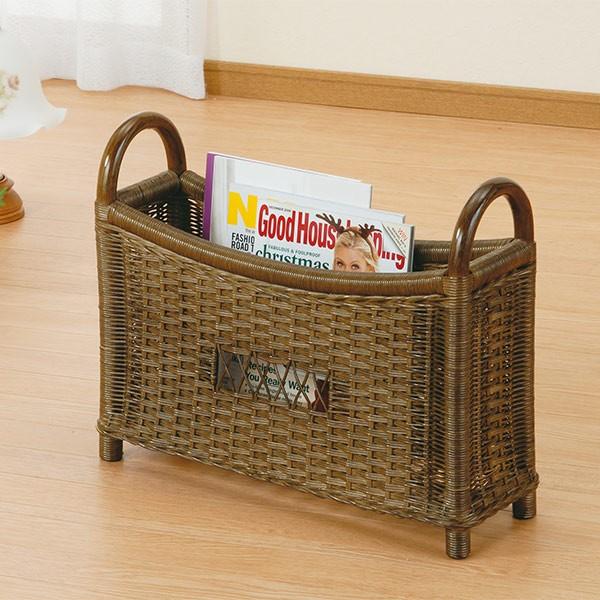 マガジンラック ラタン製 本立て 籐家具 幅49cm : リビングート ヤフー