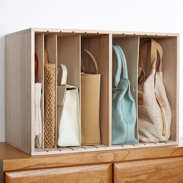 桐収納 ラック カバンハウス ハイタイプ 幅60cm （ バッグ かばん 整理