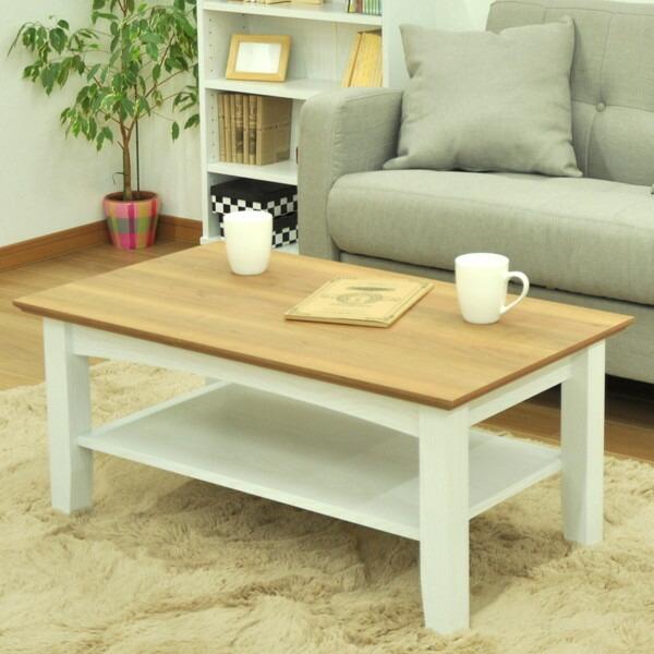 ローテーブル センターテーブル フレンチカントリー 白家具 Charlotte