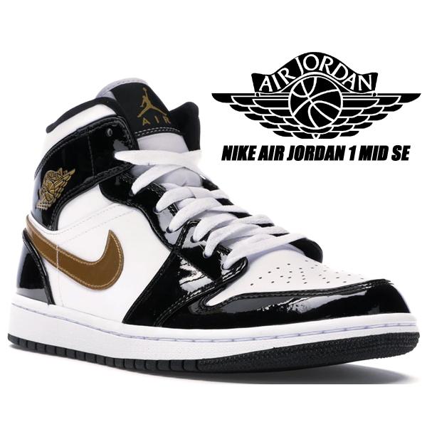 Jordan NIKE AIR JORDAN 1 MID SE black/metallic gold-white 852542