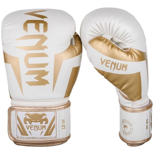 VENUM ボクシング グローブ ELITE BOXING GLOVES （ホワイト×ゴールド