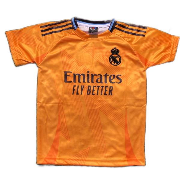 子供用 K027 24 レアルマドリード オレンジ ゲームシャツ パンツ付